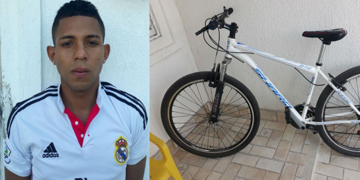 Jhonatan Pérez se robó la bicicleta en el barrio Mamatoco.