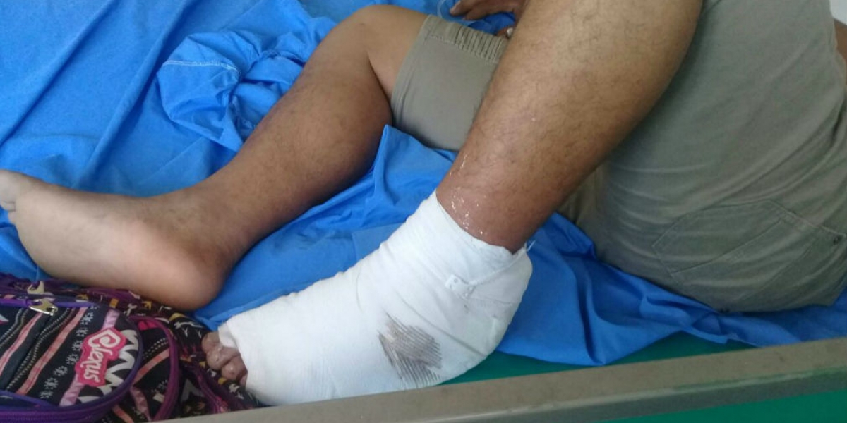 Cortesía Jorge Luis Rojano resultó herido en confusos hechos que se presentaron en el barrio La Esmeralda.