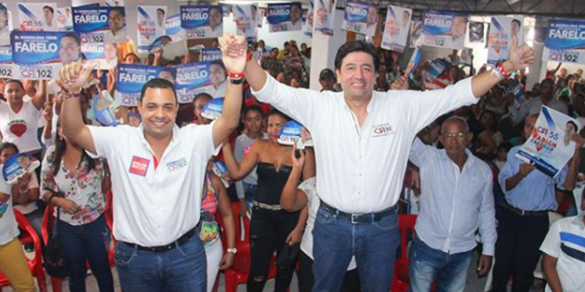 Hoy se realizará gran concentración en Ciénaga por motivo de cierre de campaña de Carlos Mario Farelo y Fabián Castillo.