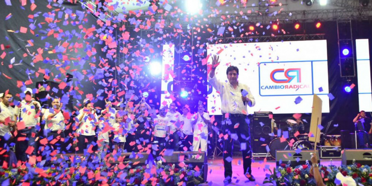 Fabián Castillo, durante su cierre de campaña. 