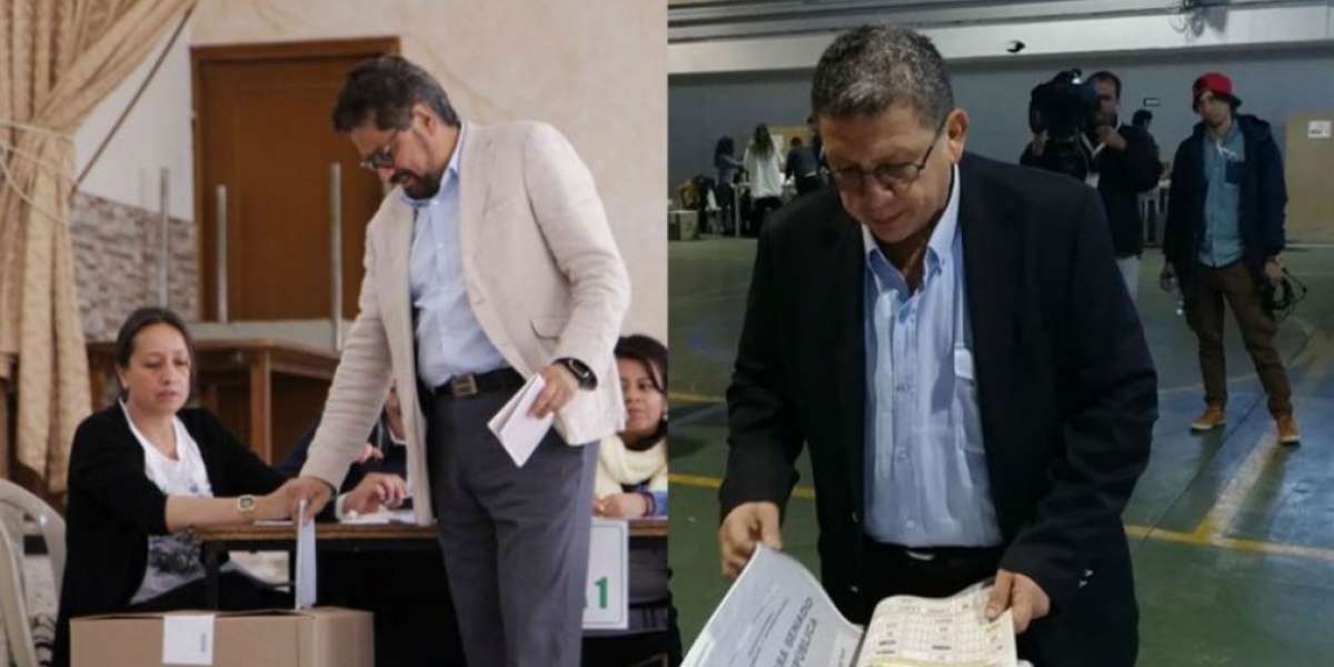 Tomado de Twitter. ‘Iván Márquez’ y ‘Pablo Catatumbo’.
