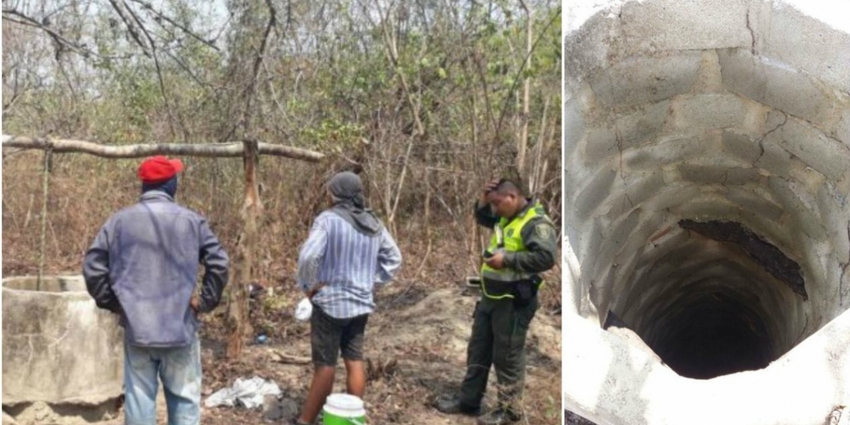 A este pozo ingresaron los dos campesinos que fallecieron por inhalación de gases tóxicos.