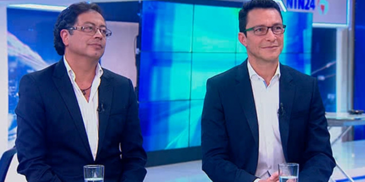 NTN-24. GUSTAVO PETRO Y CARLOS CAICEDO.