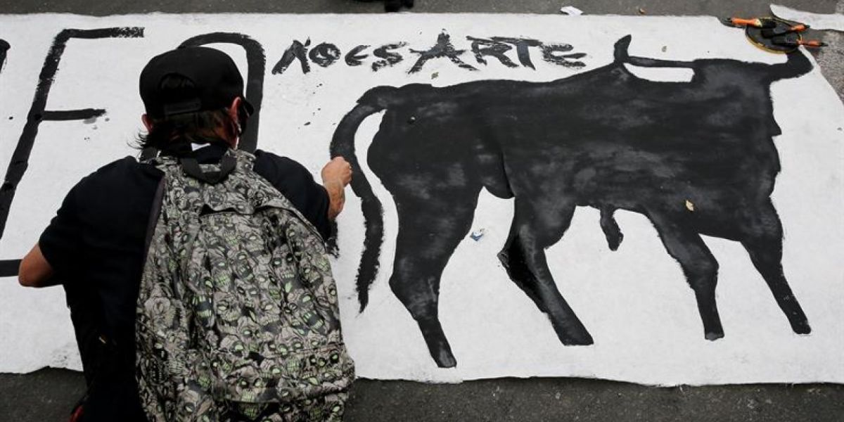 El año pasado, cuando los toros regresaron a la Santamaría en Bogotá tras cinco años de ausencia, hubo 34 heridos en las protestas de grupos antitaurinos en los alrededores de la plaza. 
