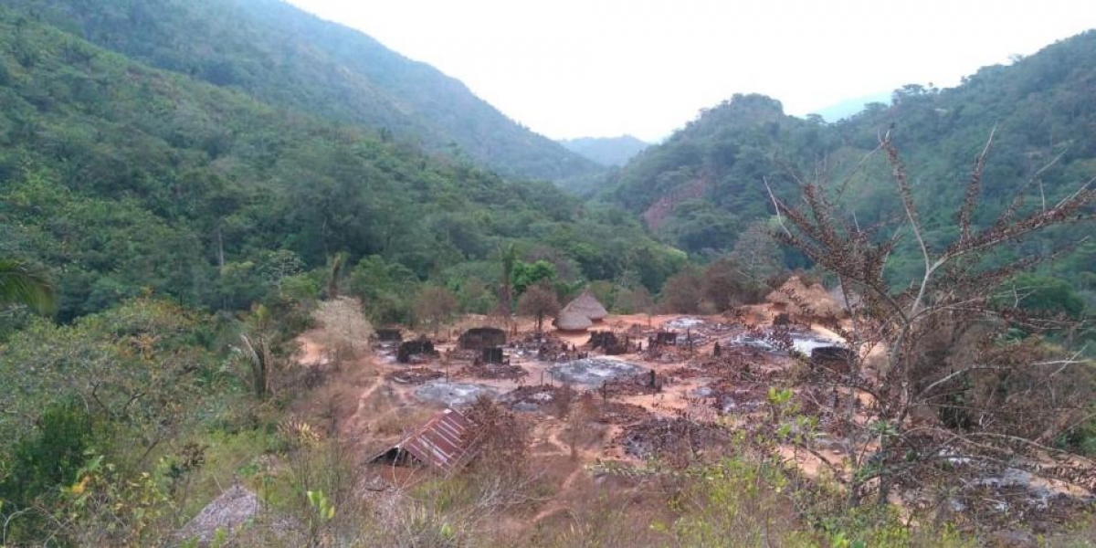 Incendio en comunidad Kogui, de la Sierra Nevada de Santa Marta.