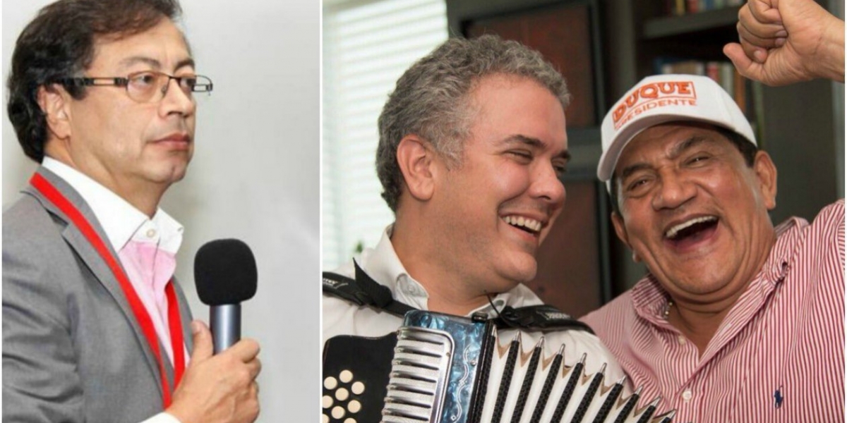  Gustavo Petro, Iván Duque y Poncho Zuleta.