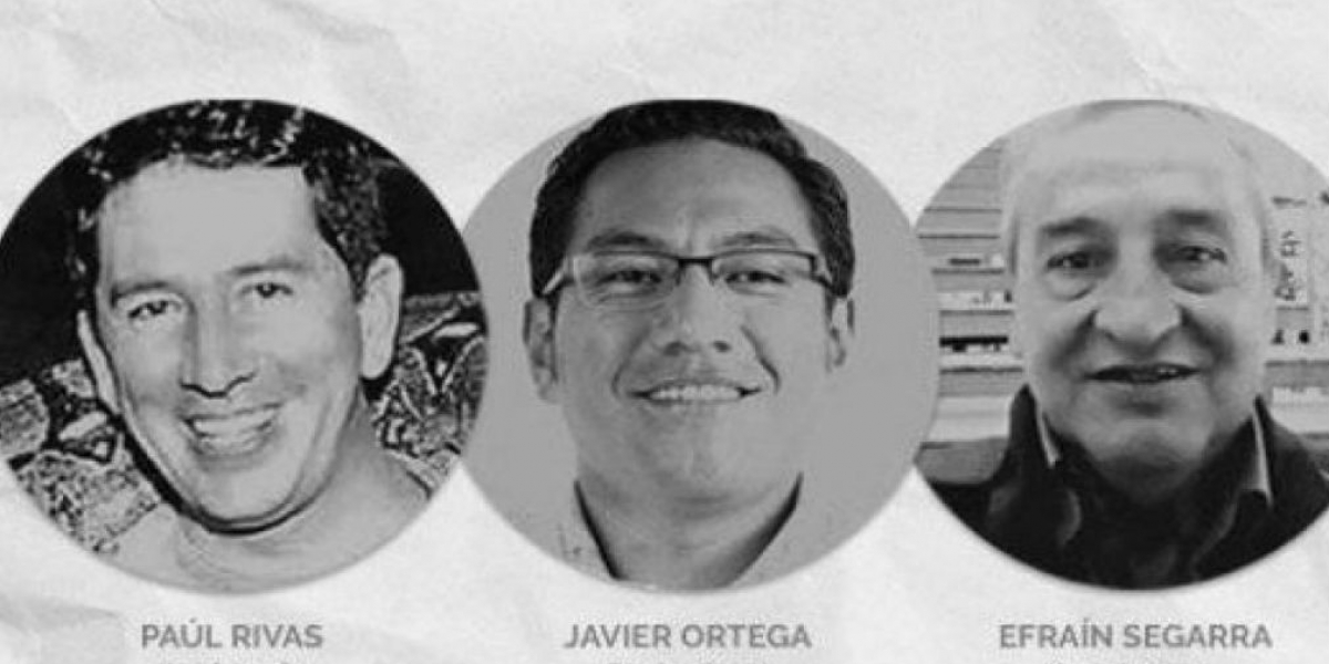 Periodistas ecuatorianos asesinados por disidencias de las Farc.