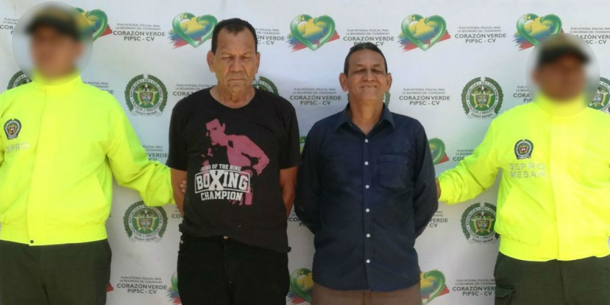 Los capturados José Rafael Navarro Martínez y a Farid Antonio Rodríguez Páez.