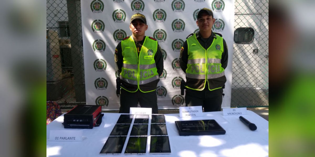 Elementos recuperados por la Policía.