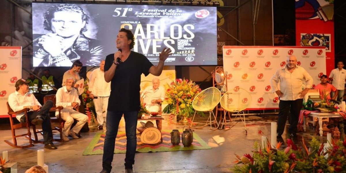  El cantante Carlos Vives, el homenajeado del Festival Vallenato. 