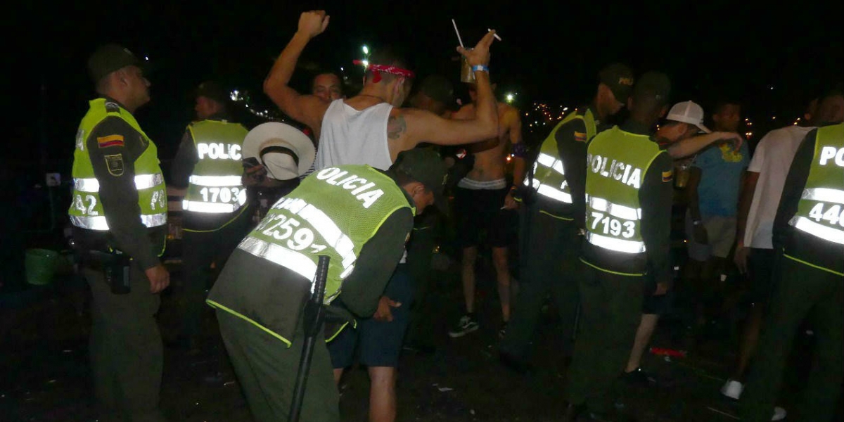 Policía de Santa Marta. Operativo en el establecimiento Mirador 1.