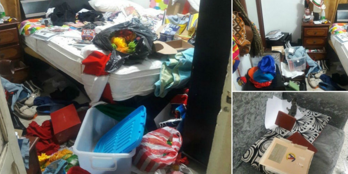 Zona Cero. Así quedó el interior de la vivienda.