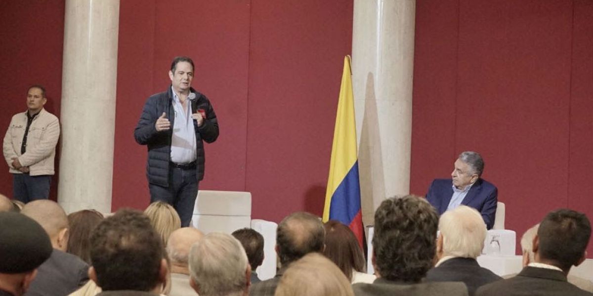 Germán Vargas Lleras durante su intervención en el evento.