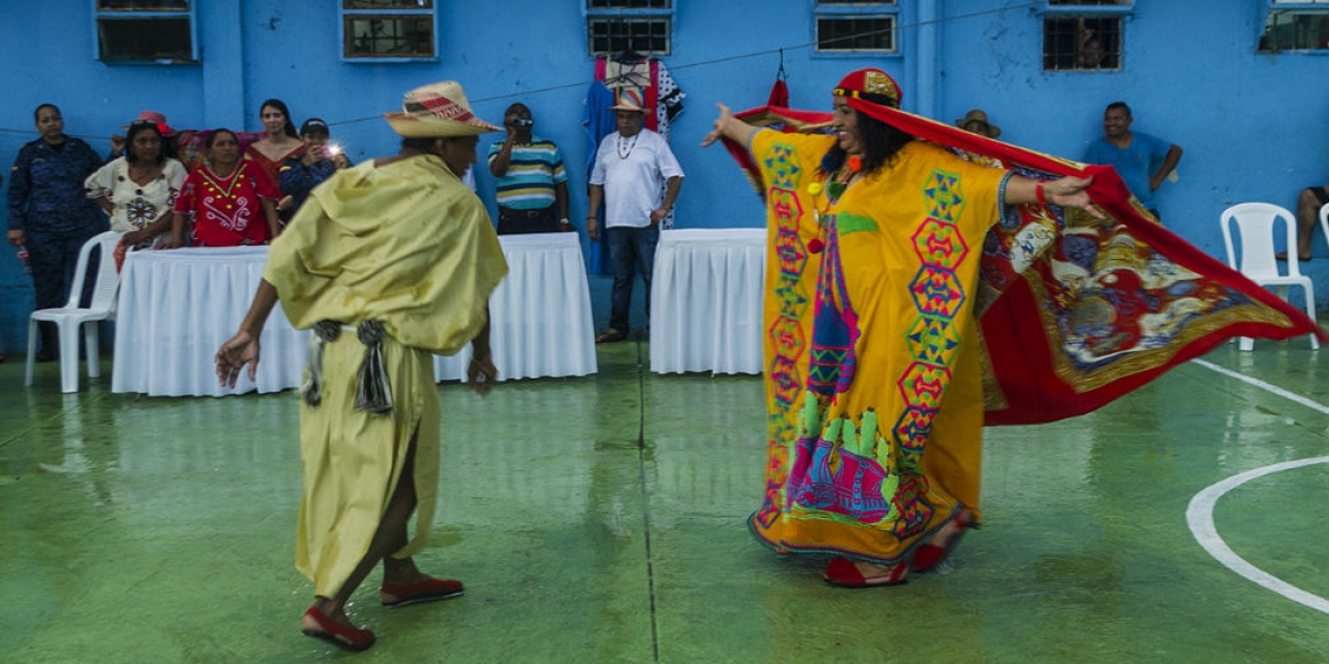 Muestra Wayuu en la cárcel Rodrigo de Bastidas