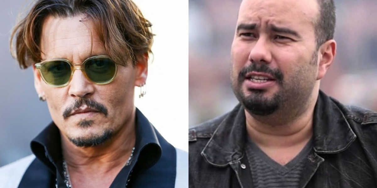  Johnny Depp y el director Ciro Guerra.