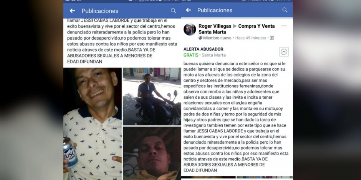 La publicación fue realizada en Facebook, y lo acusan de violador.