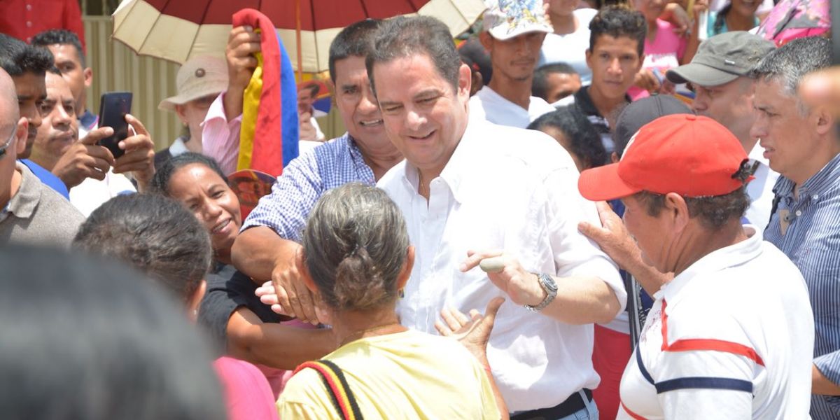 Germán Vargas Lleras a su llegada al municipio de Fundación.