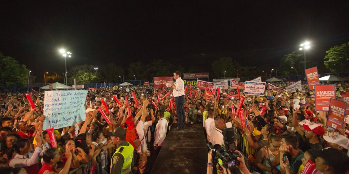 El candidato presidencial congregó una de las mayores manifestaciones políticas de su campaña.  