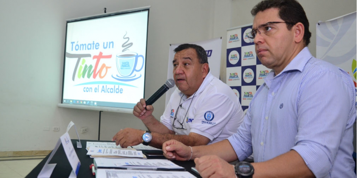 Oficina de Comunicaciones Alcaldía de Santa Marta. A través de "Tómate un tinto" el distrito y la comunidad pueden tener un espacio de interacción.