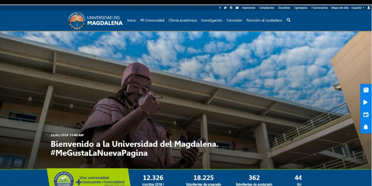 Oficina de Comunicaciones Unimagdalena. El equipo de trabajo para la puesta en marcha del Nuevo Portal Web Institucional estuvo conformado por 10 ingenieros de sistemas, un ingeniero industrial y dos estudiantes del programa de ingeniería de sistemas.
