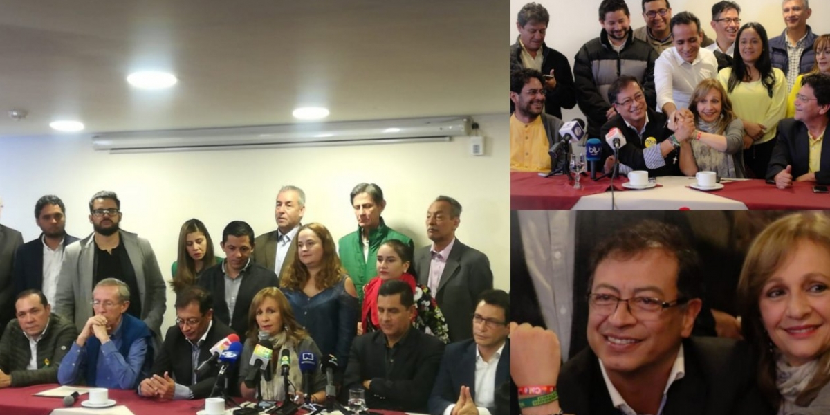 Imágenes del evento de adhesión a Gustavo Petro.