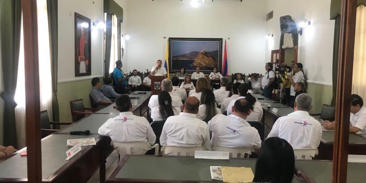 Seguimiento.co Aspecto de la Duma Departamental la mañana de este viernes.