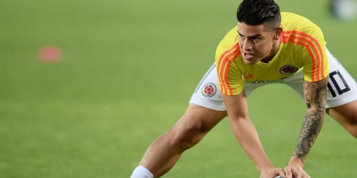 James Rodríguez, en duda para debut de Colombia en el Mundial.