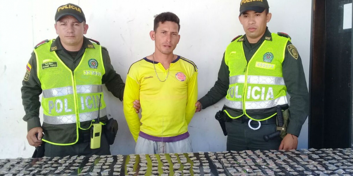 Alias 'Carrasco', detenido con 368 dosis de marihuana.