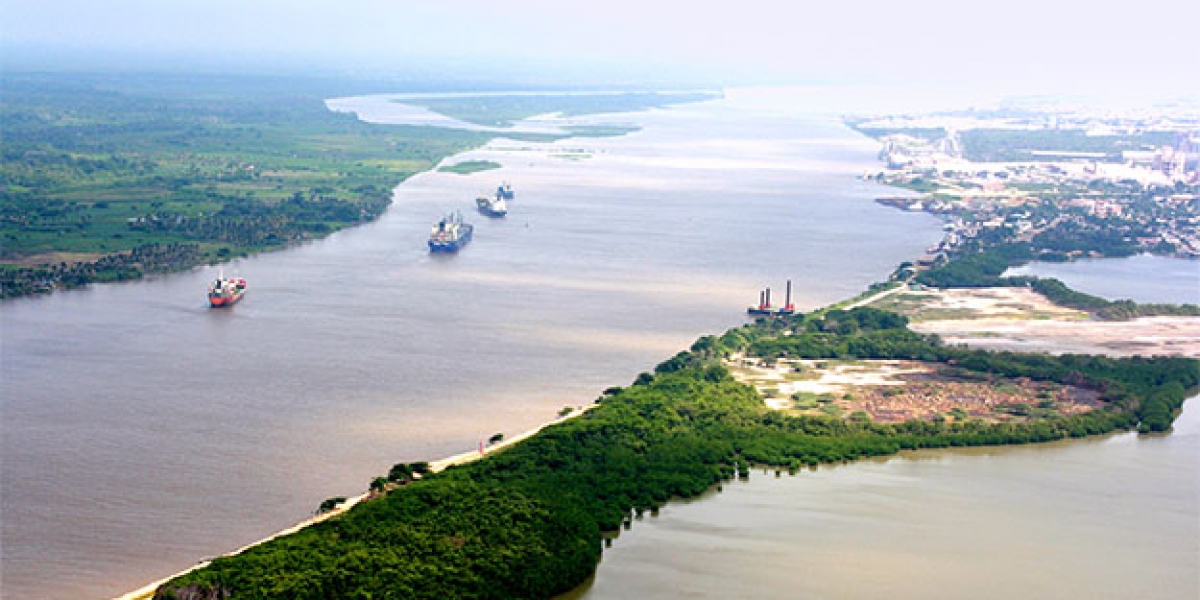 Desembocadura del río Magdalena. 