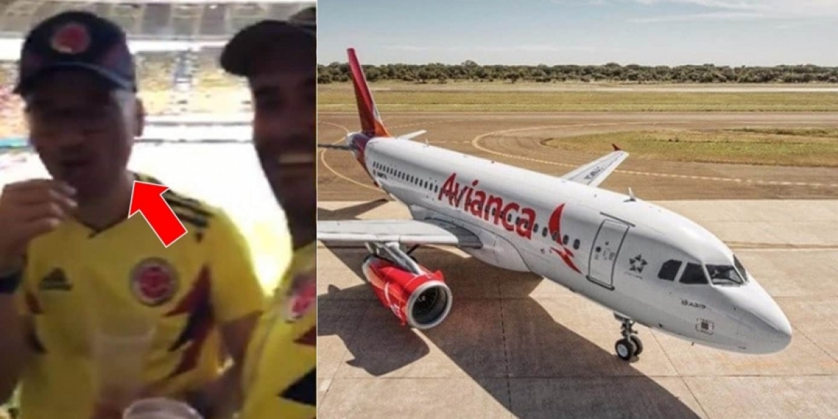 Facebook y Avianca. empleado de Avianca que ingresó licor a estadio en rusia.