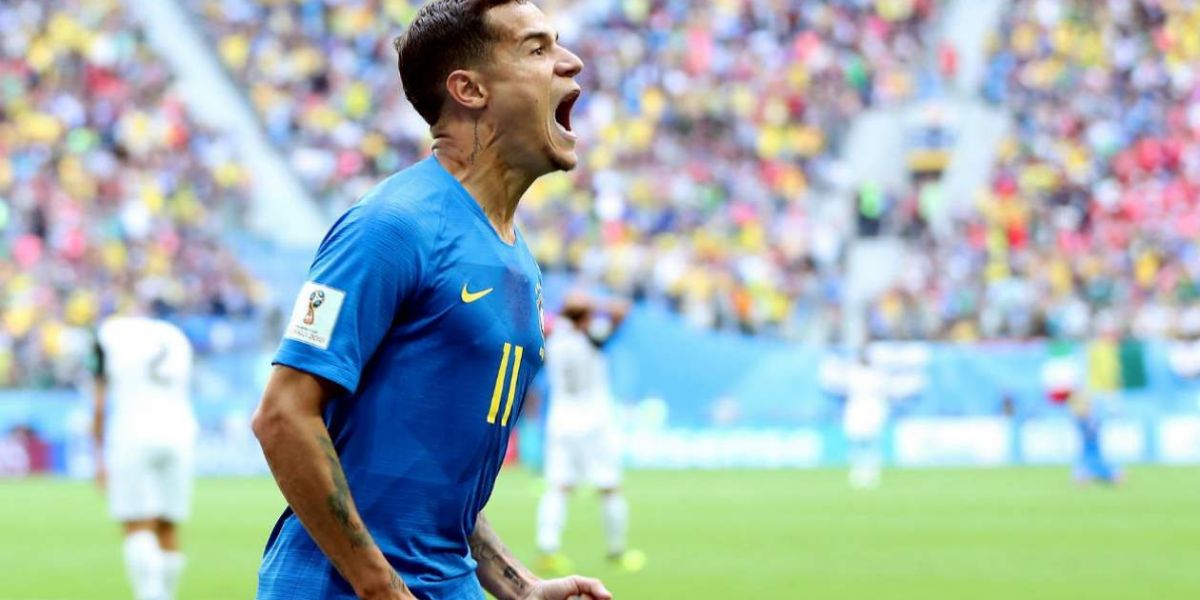  Coutinho celebra el primer tanto del partido. 