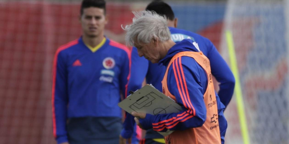  José Pékerman y James Rodríguez. 