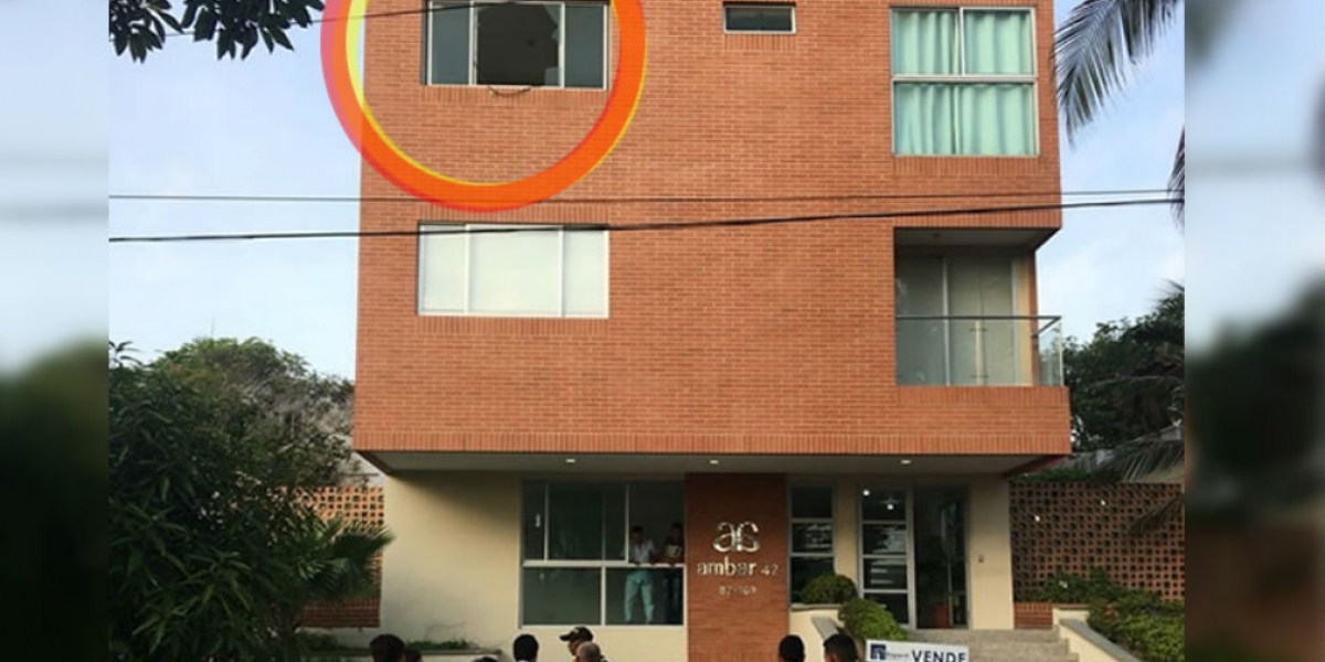 Edificio Ámbar, donde ocurrió el lugar de los hechos.