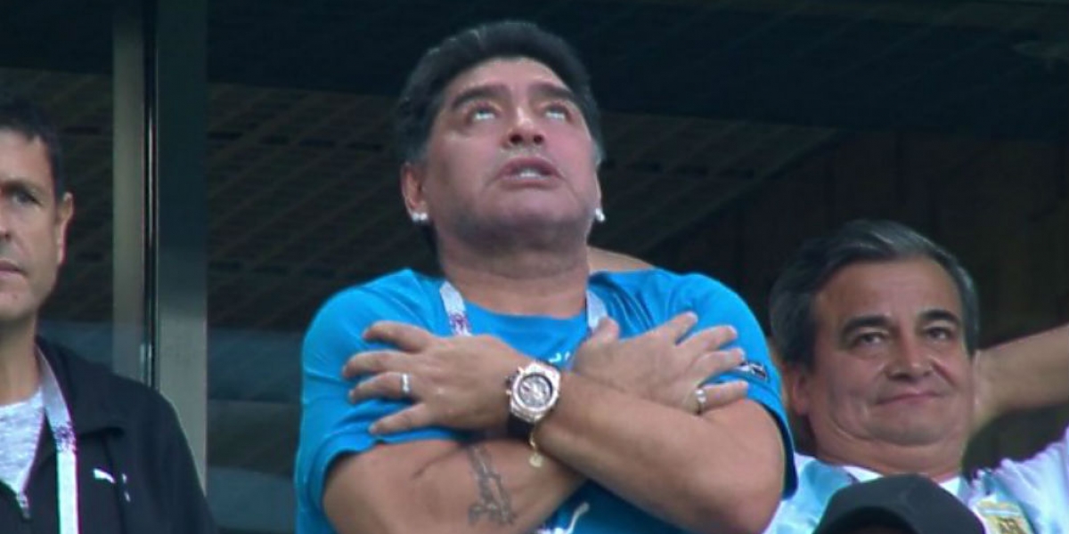 Maradona, durante el mundial. 