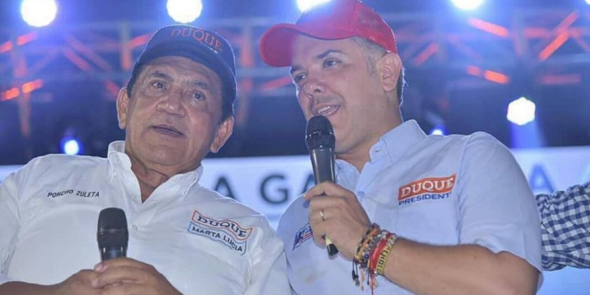 Poncho Zuleta e Iván Duque.