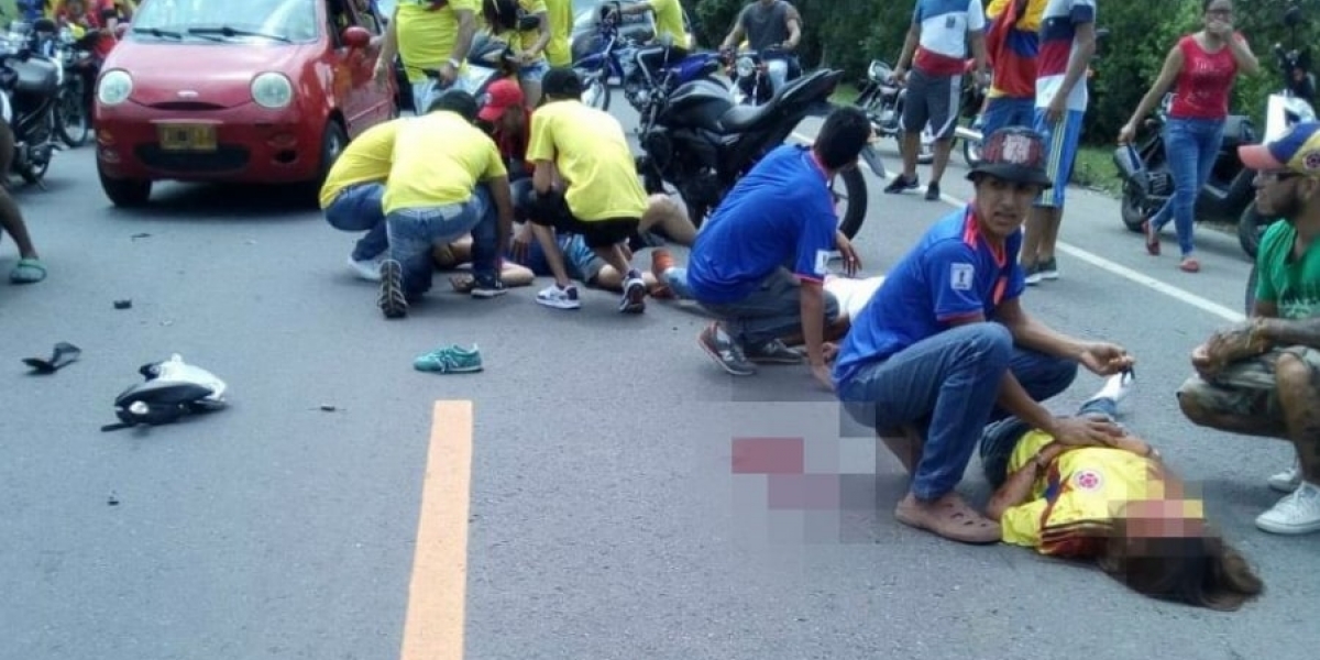 Accidente en caravana.