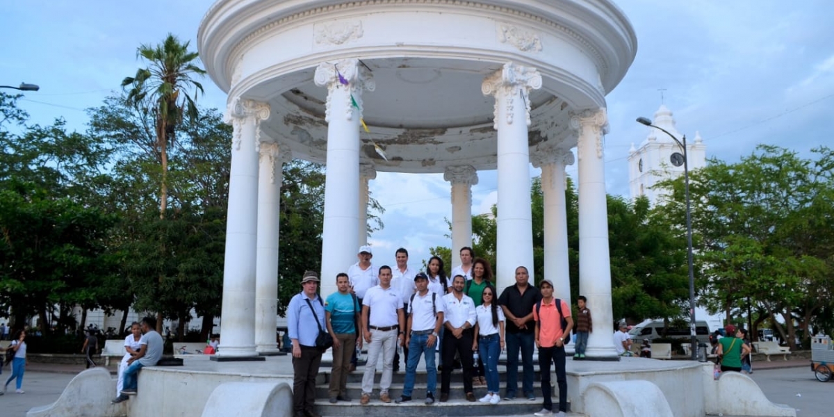 Aspecto del recorrido con los operadores turísticos de Ciénaga.