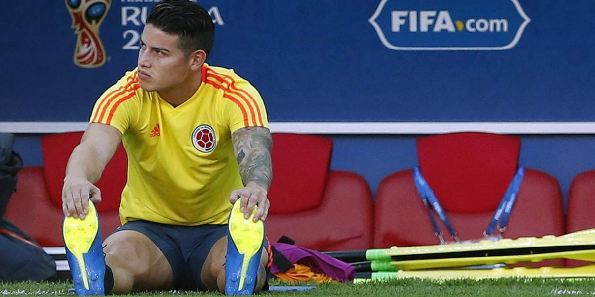 James Rodríguez entrena a parte. 