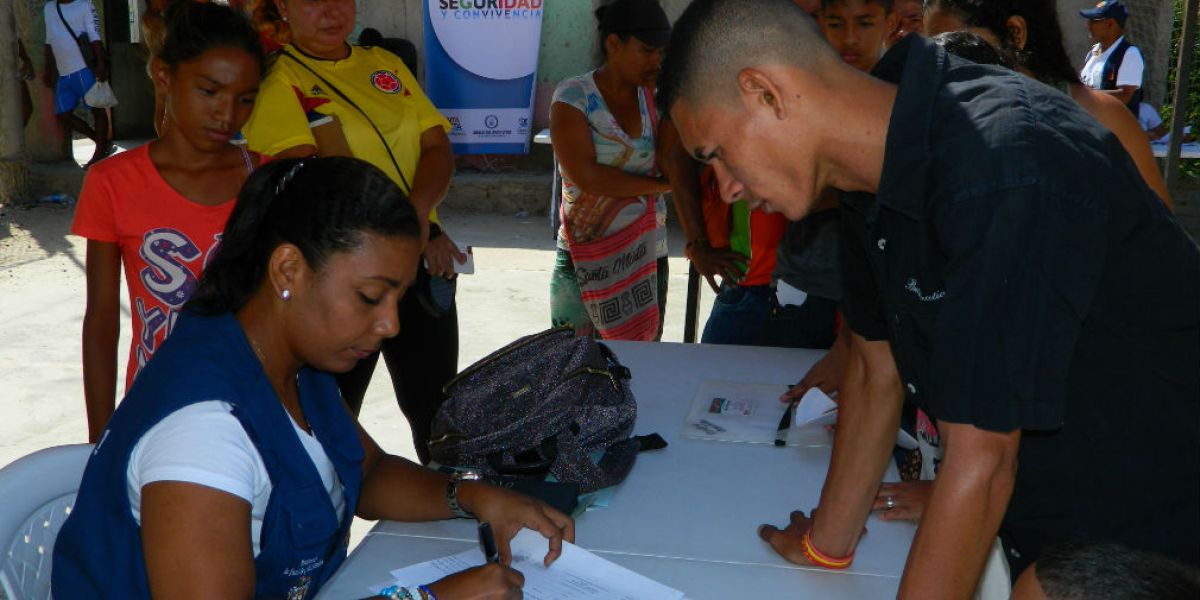 Jornada de atención de la Casa de Justicia Móvil en Zarabanda.