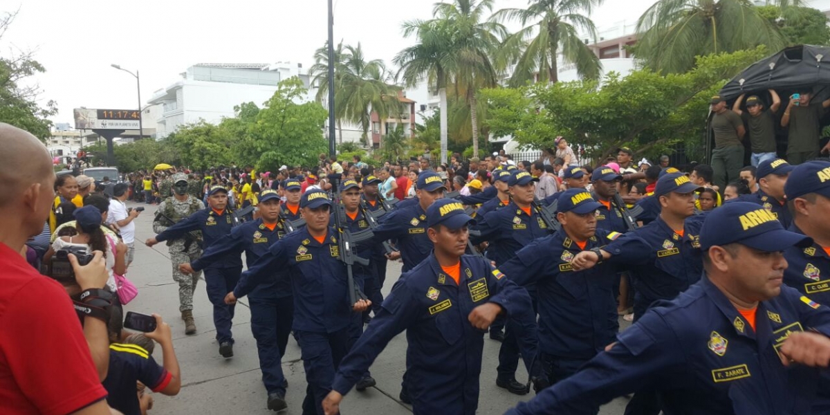 Aspecto del desfile del 20 de julio de 2017.