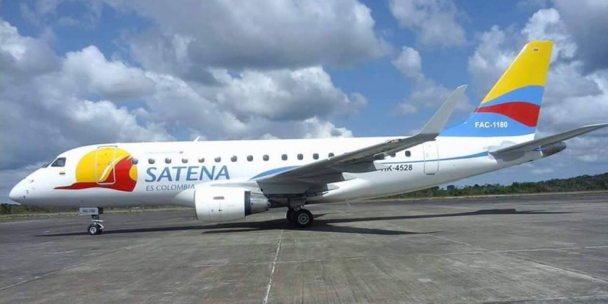 Satena. Uno de los aviones de Satena.