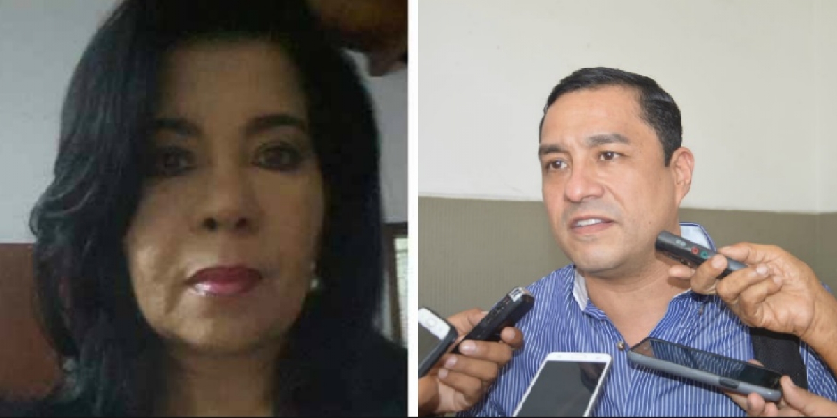 Ruth Escobar y Ricardo Montoya, delegados del registrador nacional en el Magdalena.