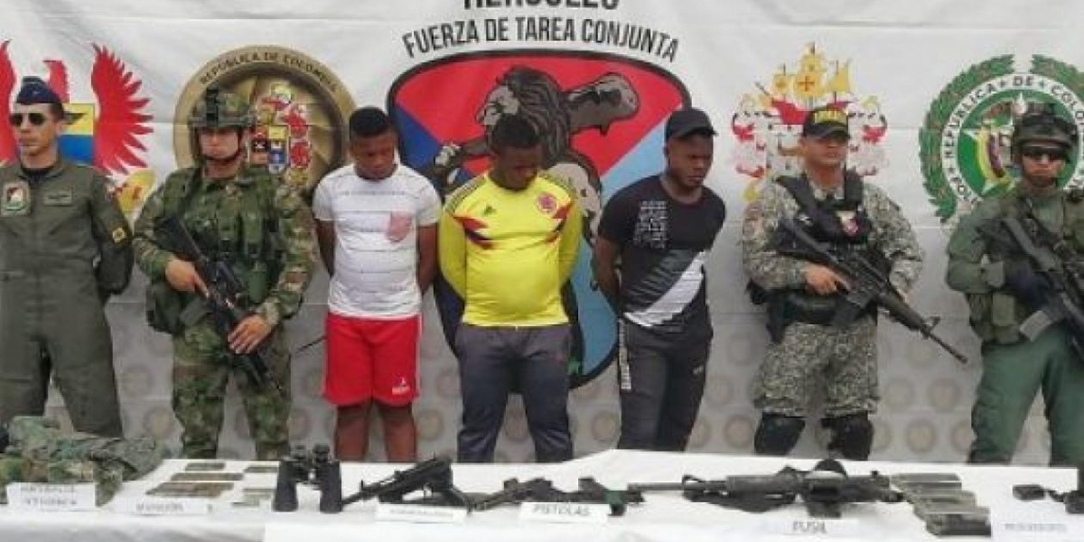 Tres capturados dejó el operativo conjunto entre la Policía y las Fuerzas Militares.