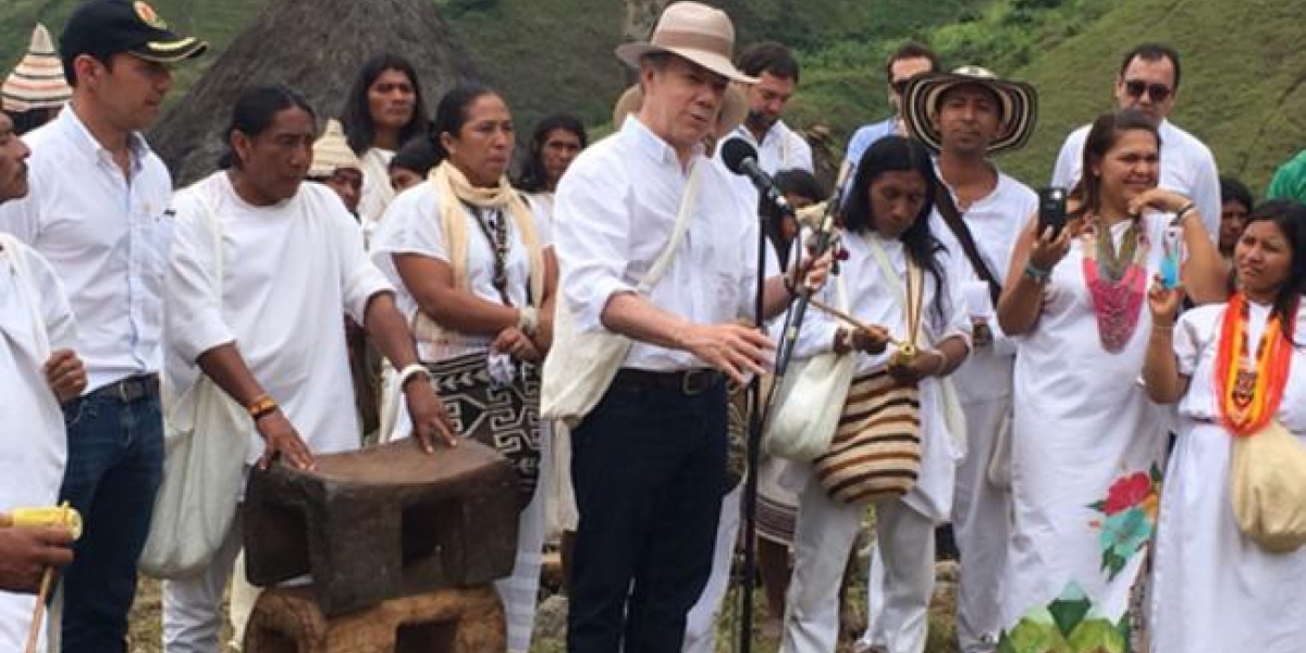 Presidencia. Juan Manuel Santos en Sierra Nevada.