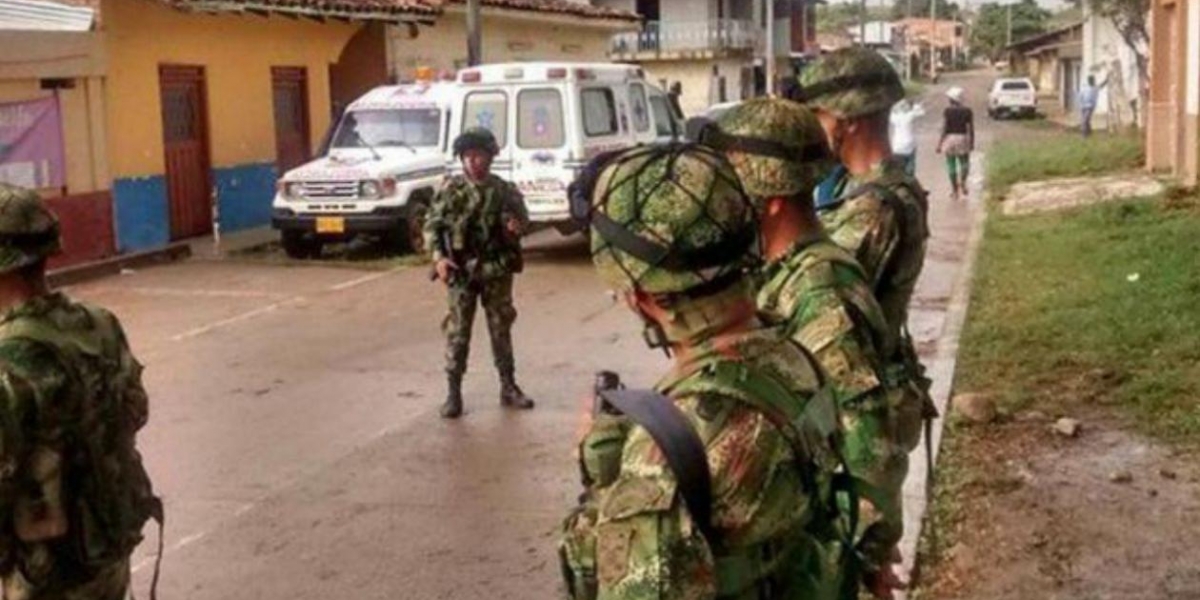 El Ejército en el municipio de El Tarra.