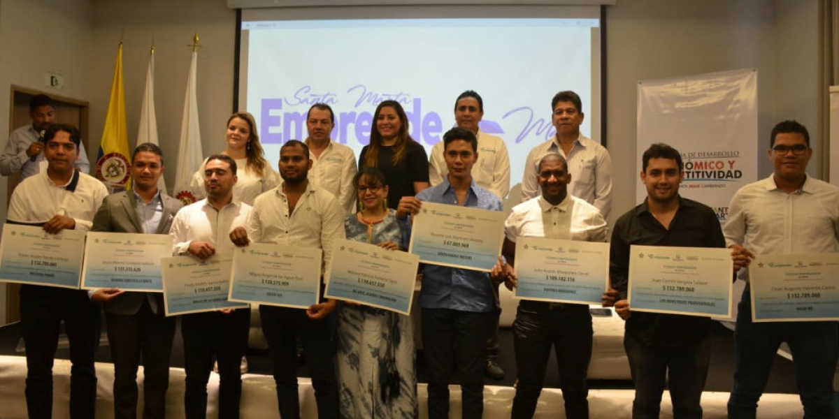 Ganadores de la iniciativa 'Santa Marta Emprende Más'.