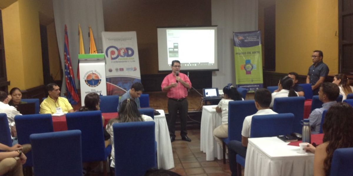Cortesía Aspecto del taller desarrollado en la Universidad del Magdalena.