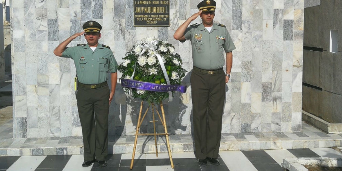 Policía de Santa Marta Conmemoración del sexto aniversario de la MeSan.