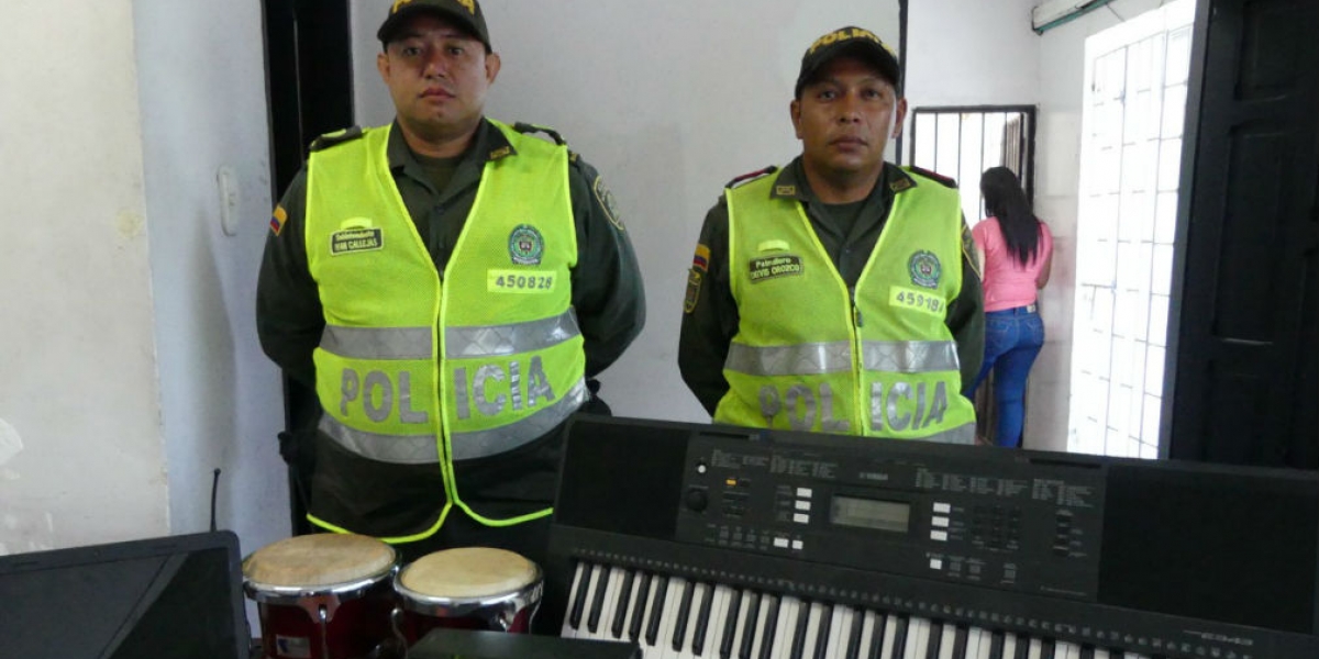 Instrumentos recuperados por la Policía.