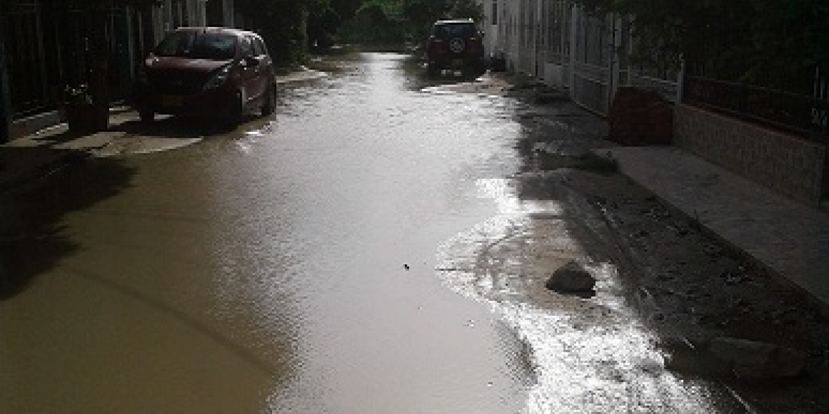 El sector se inunda cada vez que llueve. 